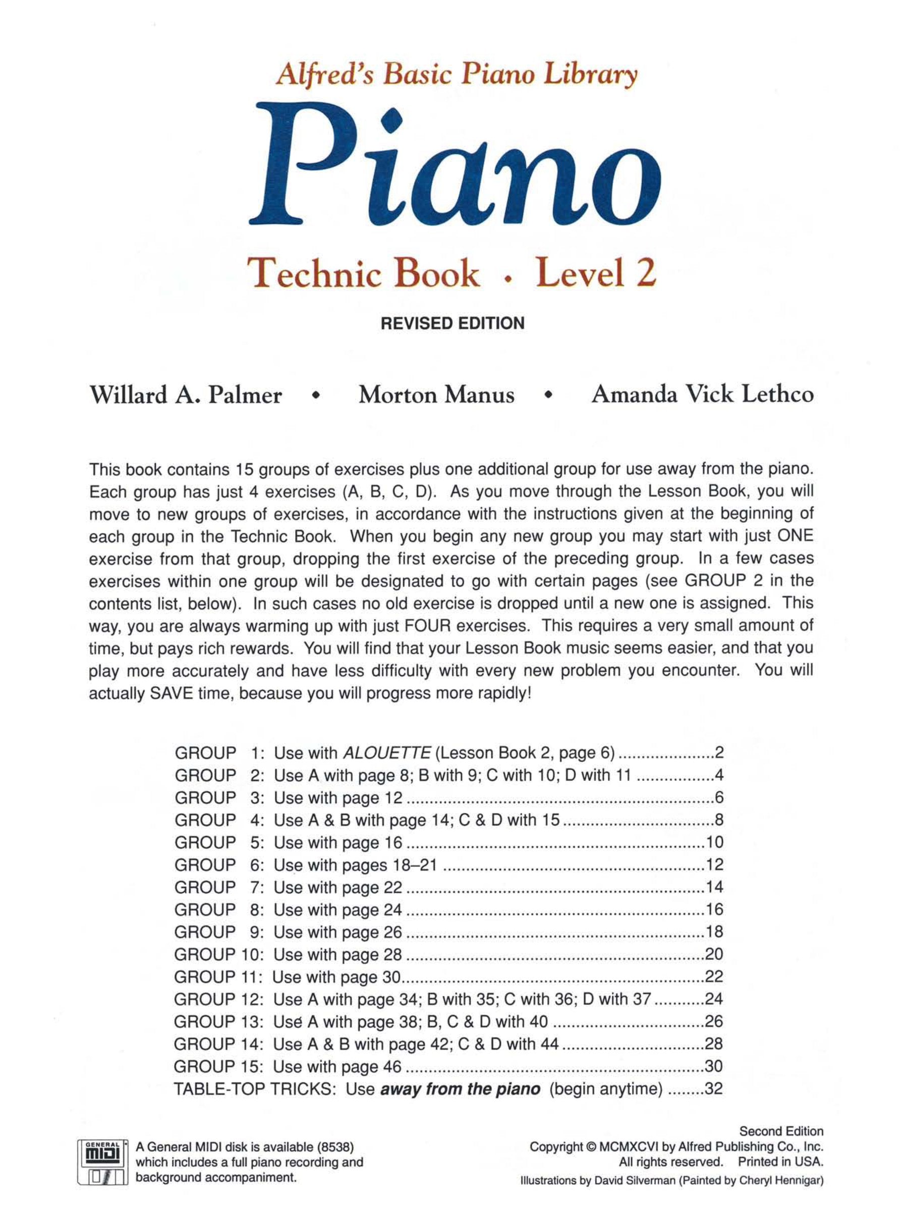 Alfred's Basic Piano Library - Technic Book Level 2
