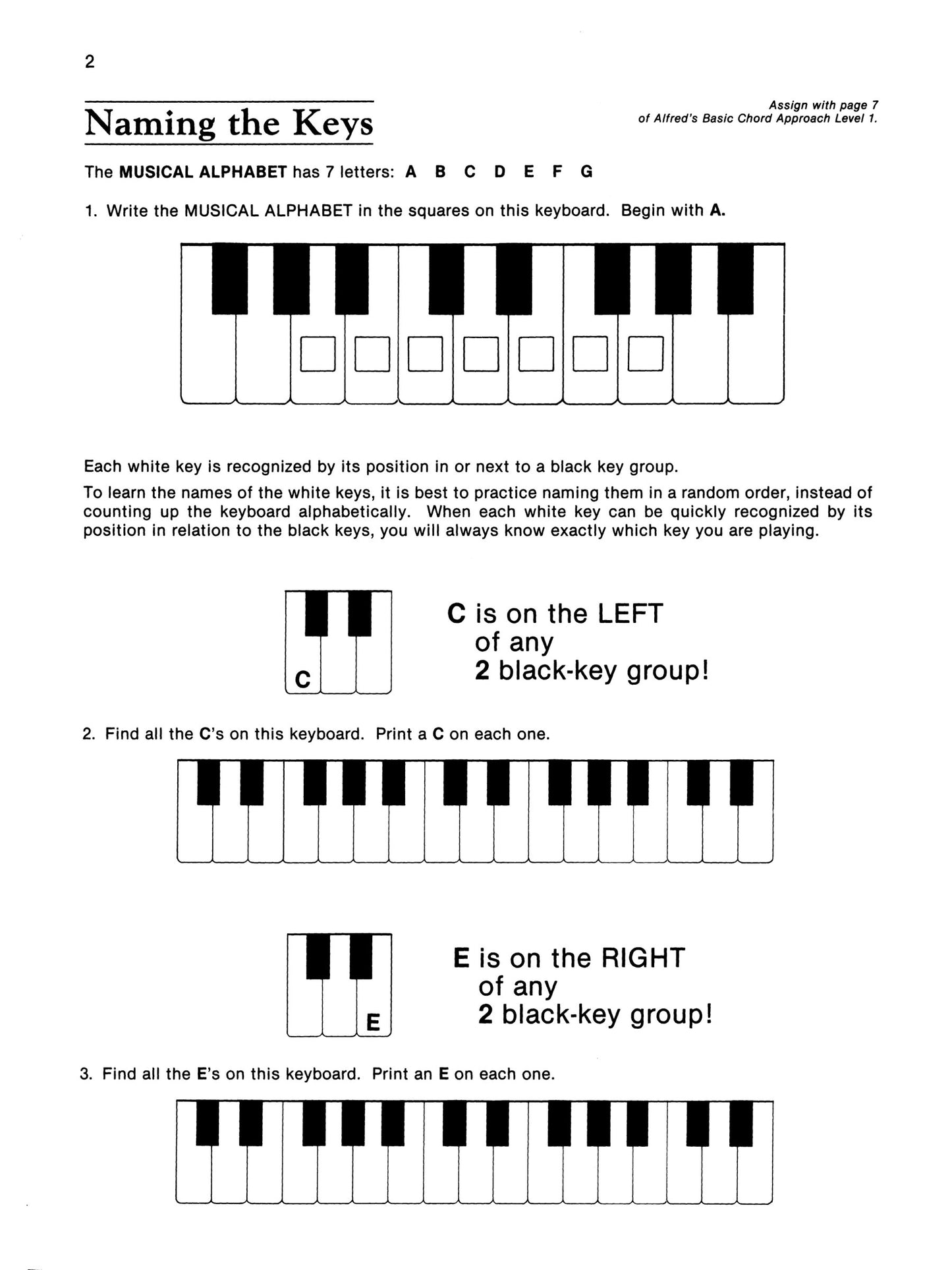 Alfred's Basic Piano Library - Chord Approach Theory Book Level 1